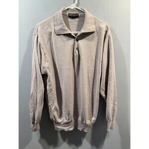 Mens Roevelle Sweater Polo Size XL Gray